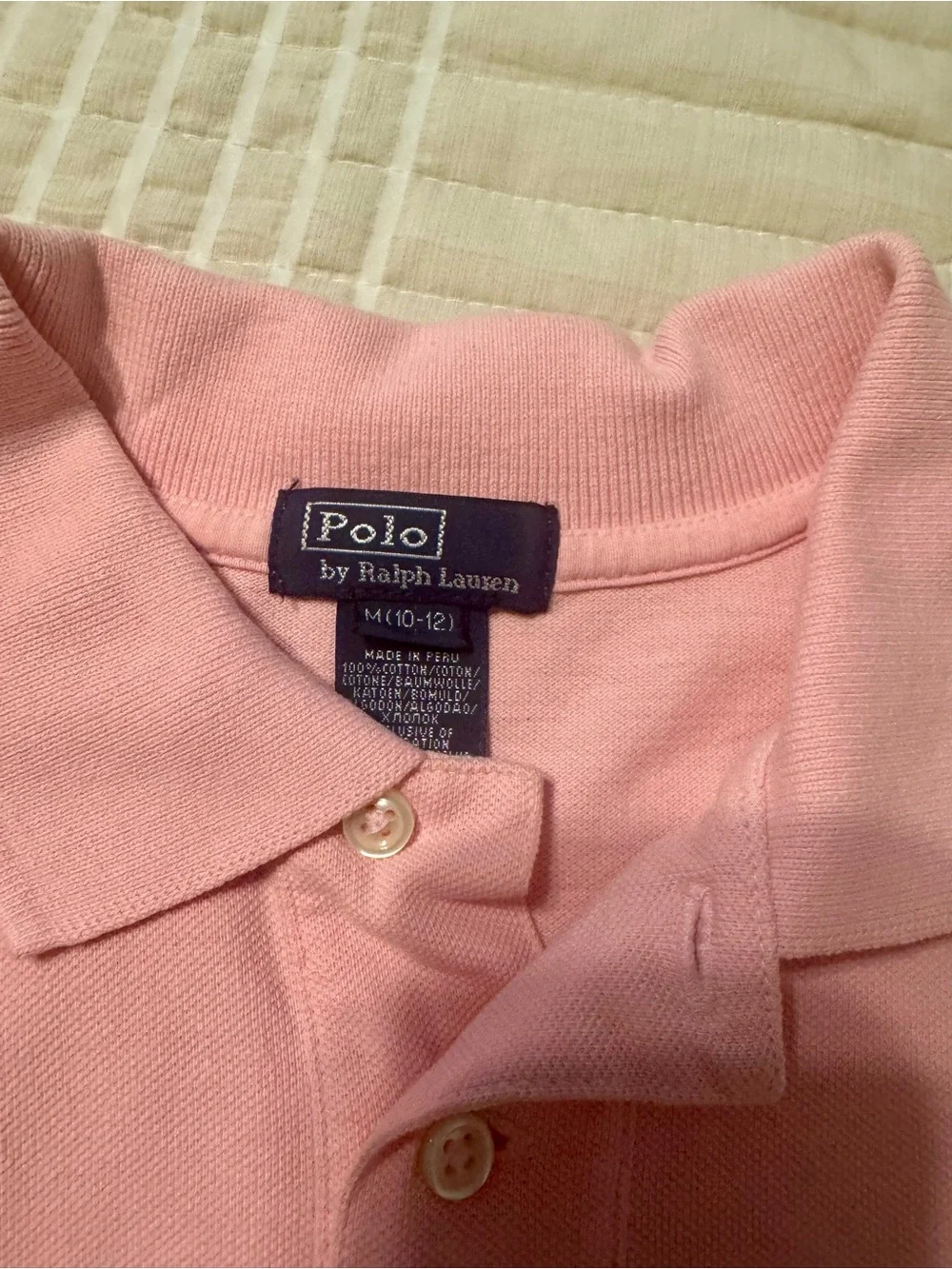 Ralph Lauren Pink Short-Sleeve Polo with Navy Pony